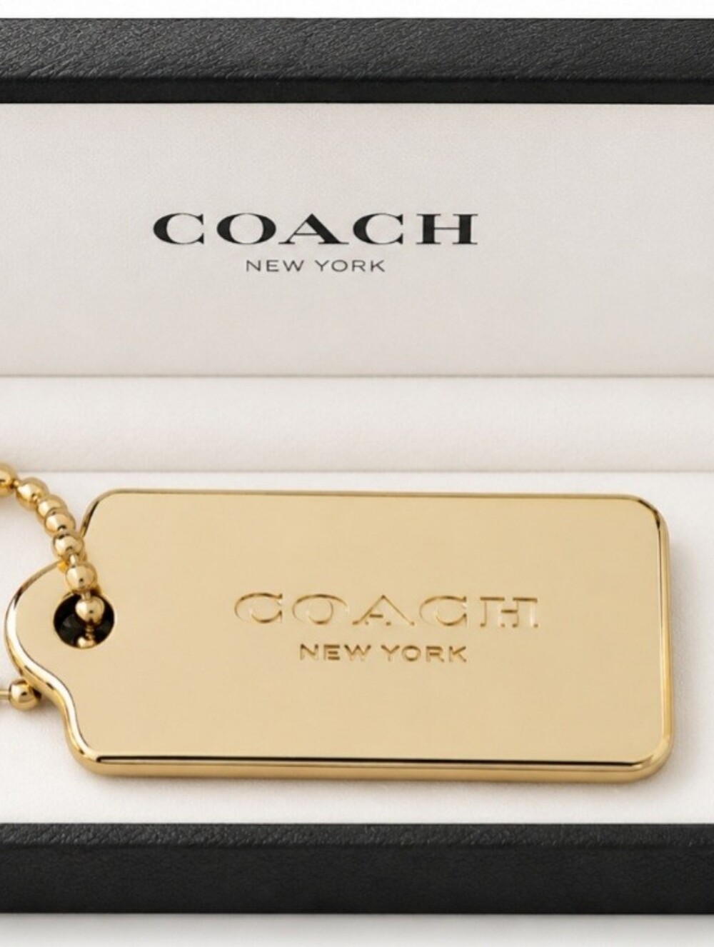 Coach Brass Logo Engraved Hangtag NEW 1 3/4"